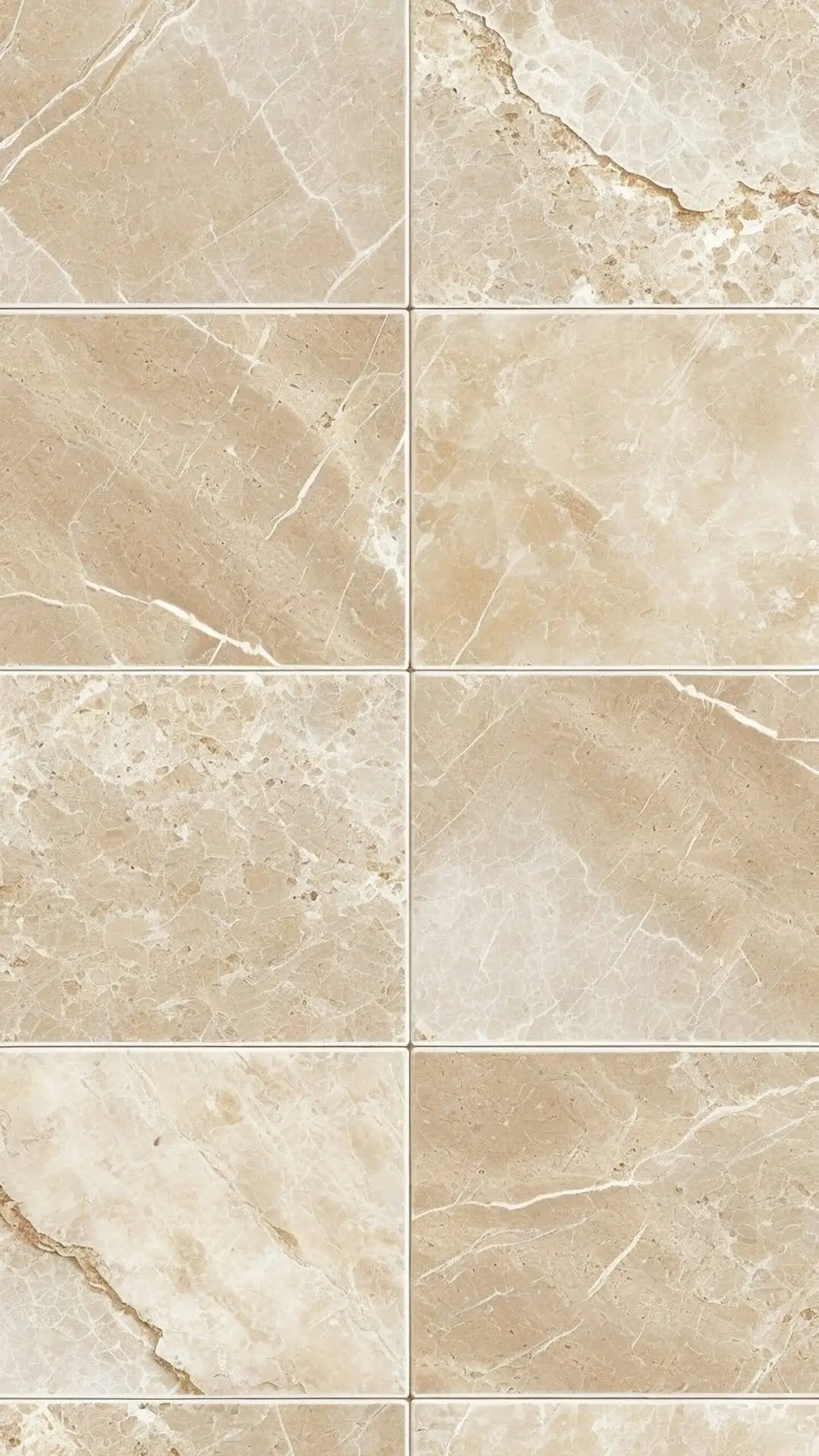 Beige marble-look wall tiles with soft cream veining